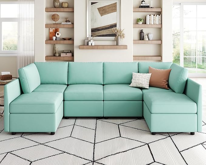 Modular Sectional Sofa, Convertible U Shaped Sofa Couch with Storage