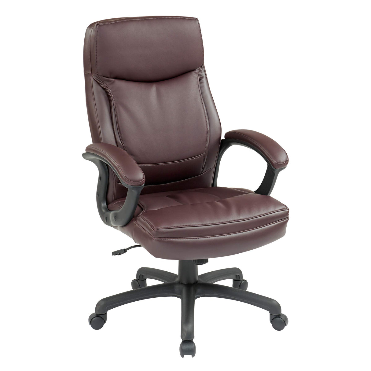 Executive Bonded Leather High Back Adjustable Office Chair with Thick Padded Contour