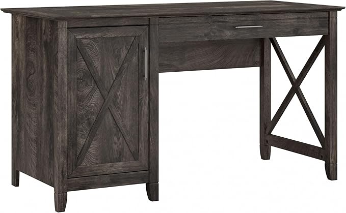 Key West Computer Desk with Storage | Farmhouse PC Table for Home Office in Linen