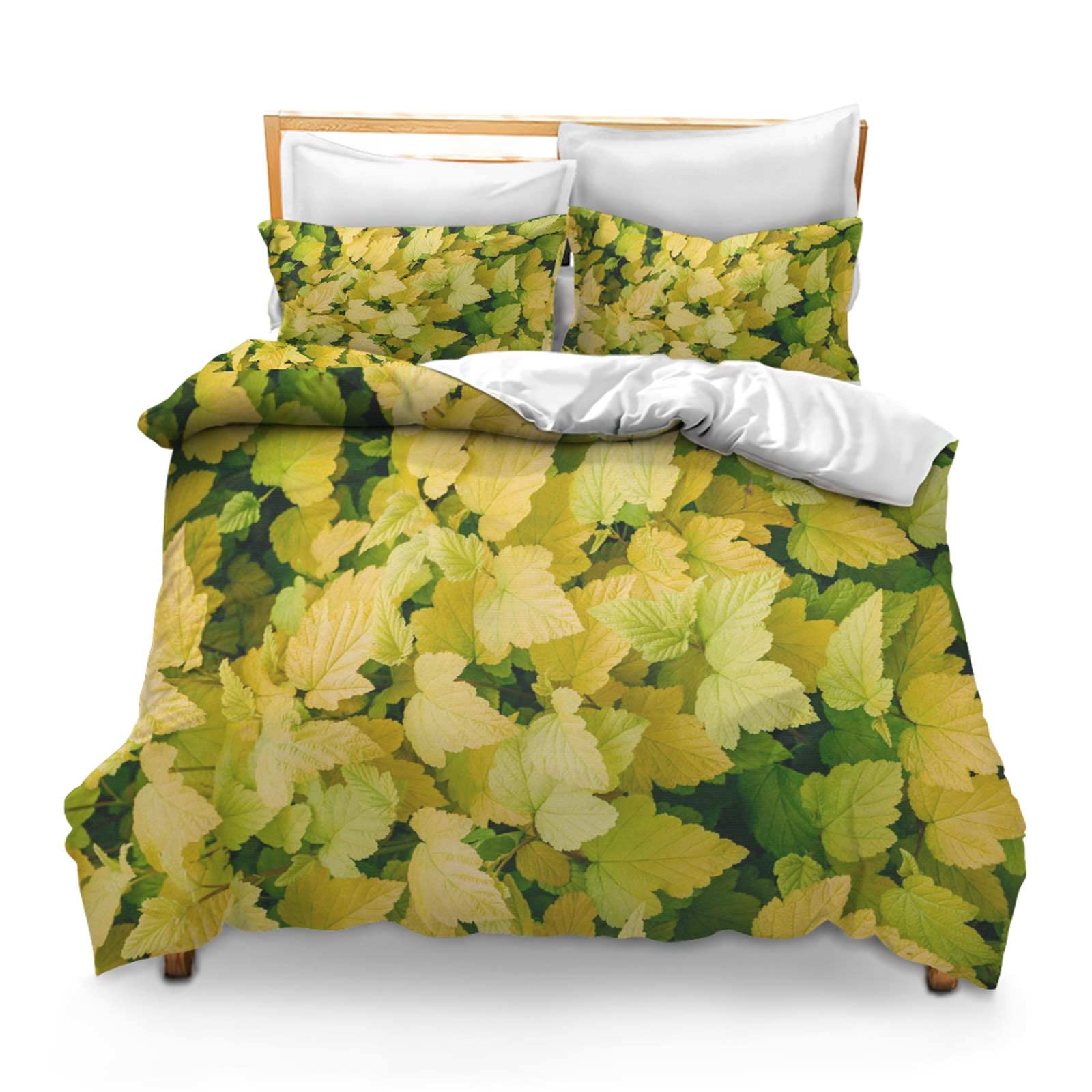 Printed Comforter Cover Set Twin Size Leaf-4545 Bedspread Room Decor for Kids Boys