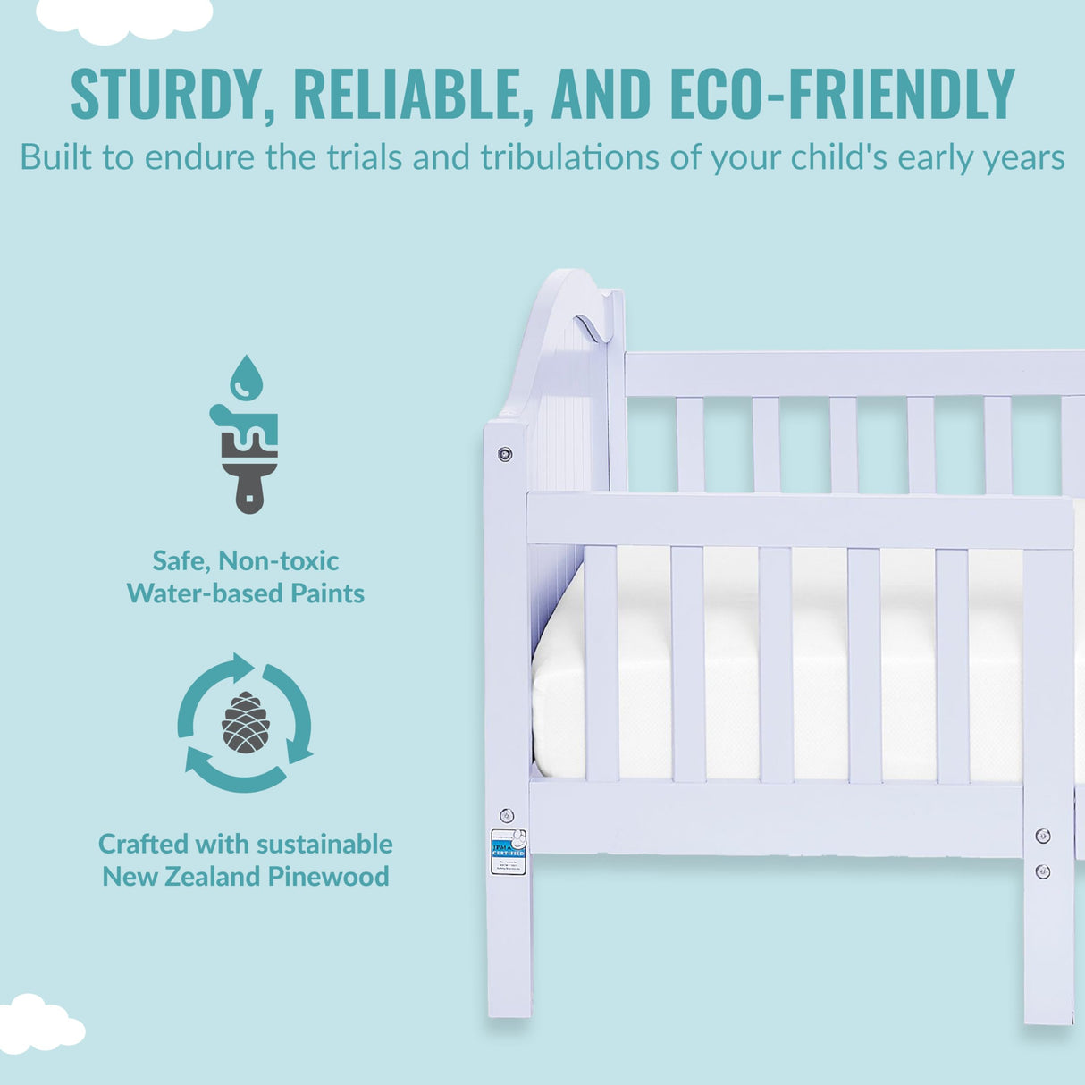 Portland 3-in-1 Convertible Toddler Bed – Safe & Stylish Transition Bed