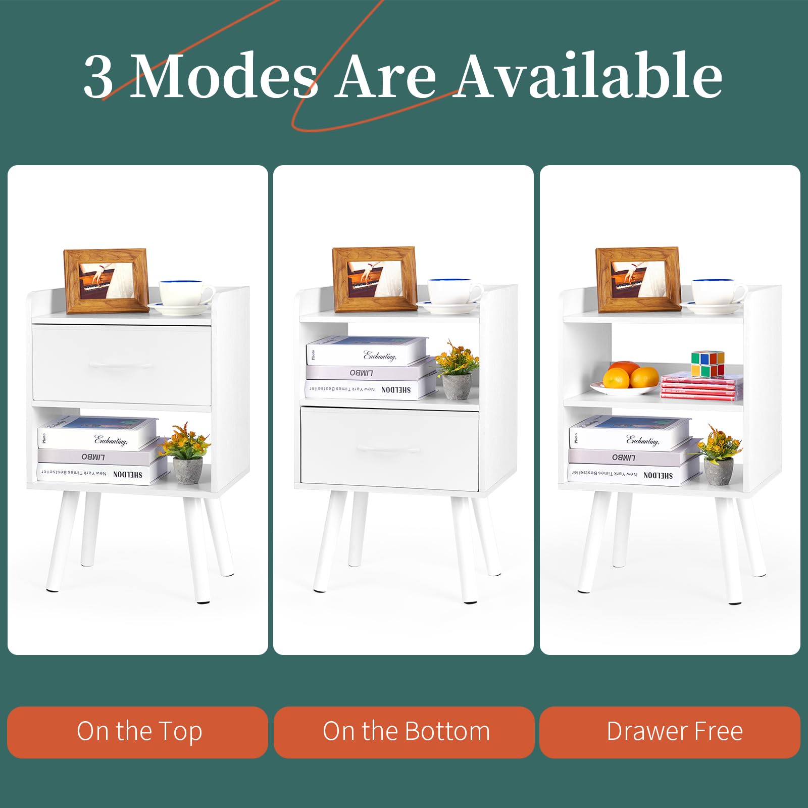 Night Stand with Drawer, Modern Nightstand, Bedside Tables