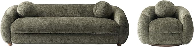 Comfort Tribeca 86" Sofa for Living Room, Upholstered in Chenille Fabric