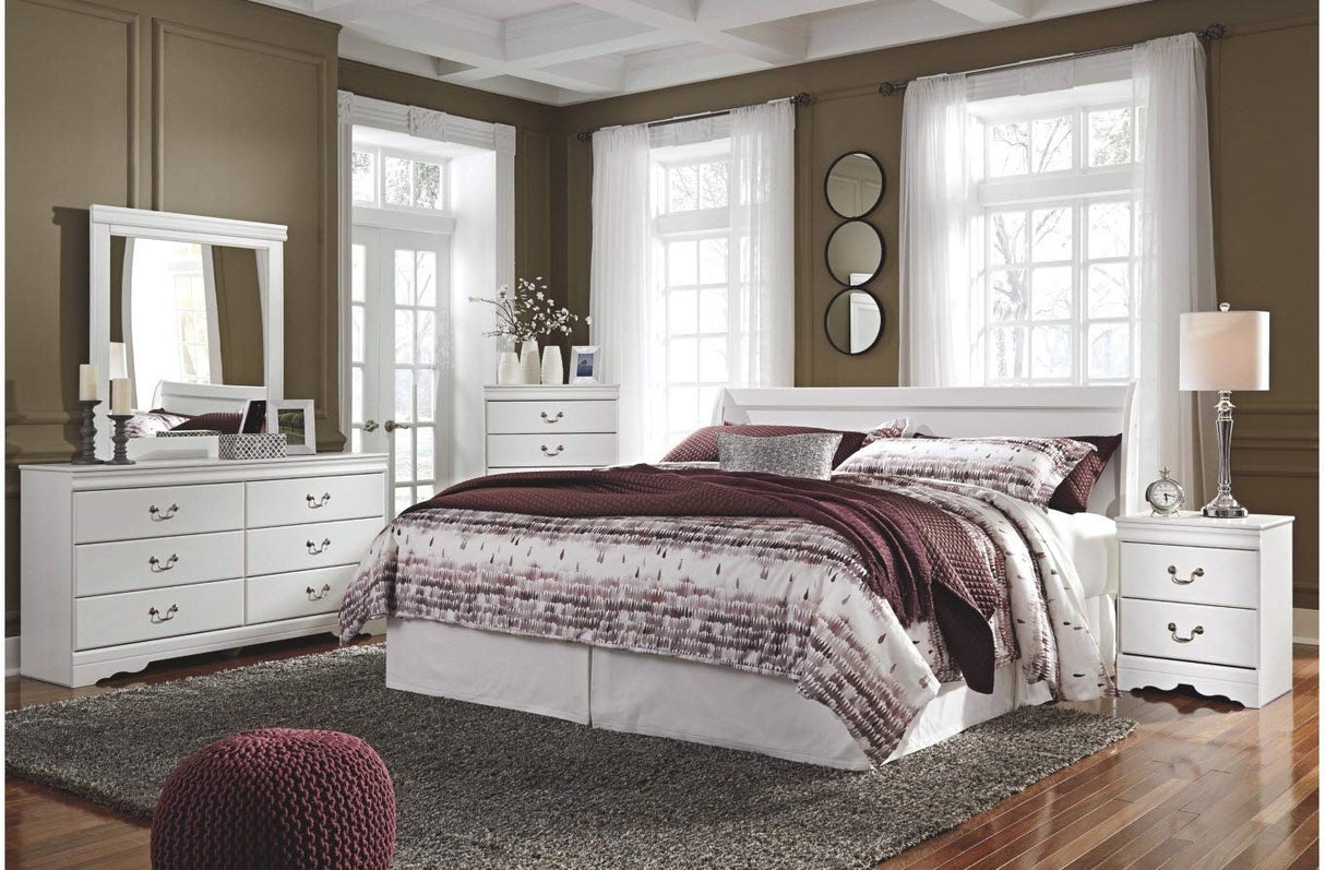 Anarasia Modern Glam Children's 6 Drawer Dresser, White