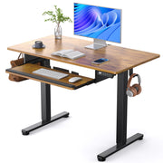 Electric Standing Desk with Keyboard Tray, 44x24 Inches Adjustable Height