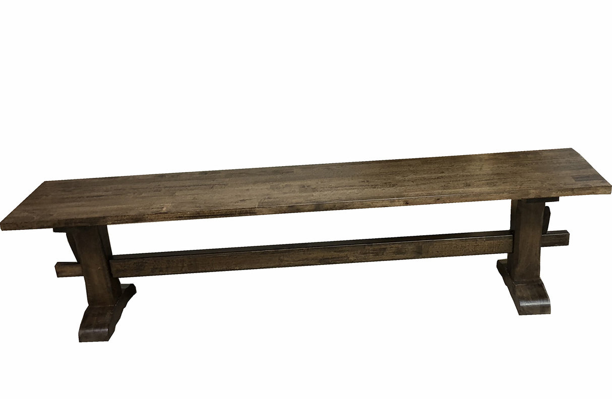 Dark Walnut Trestle Bench