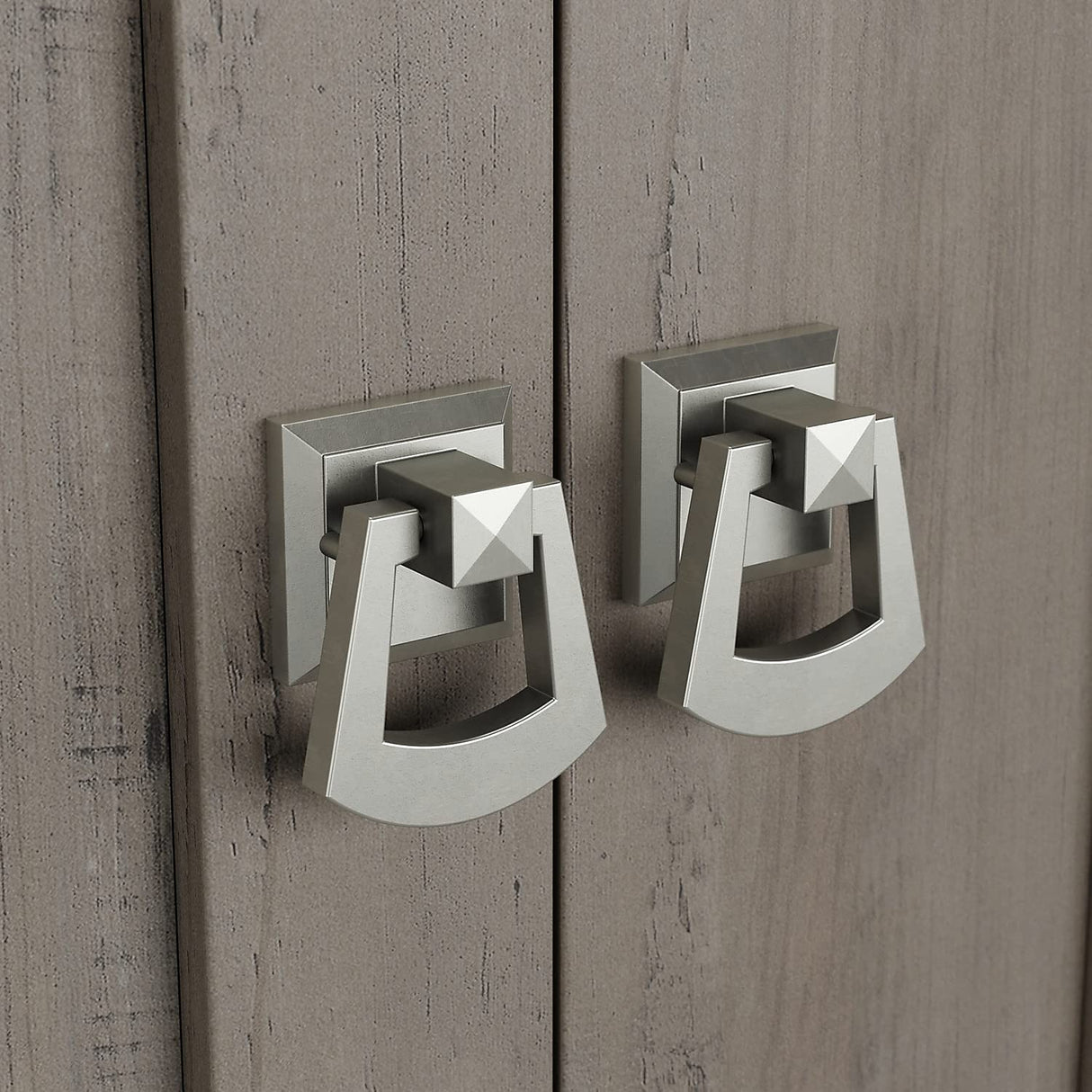 SAS332DG-03 Salinas 62.95-Inch Tall Storage Cabinet with 4 Shelves, Driftwood Gray