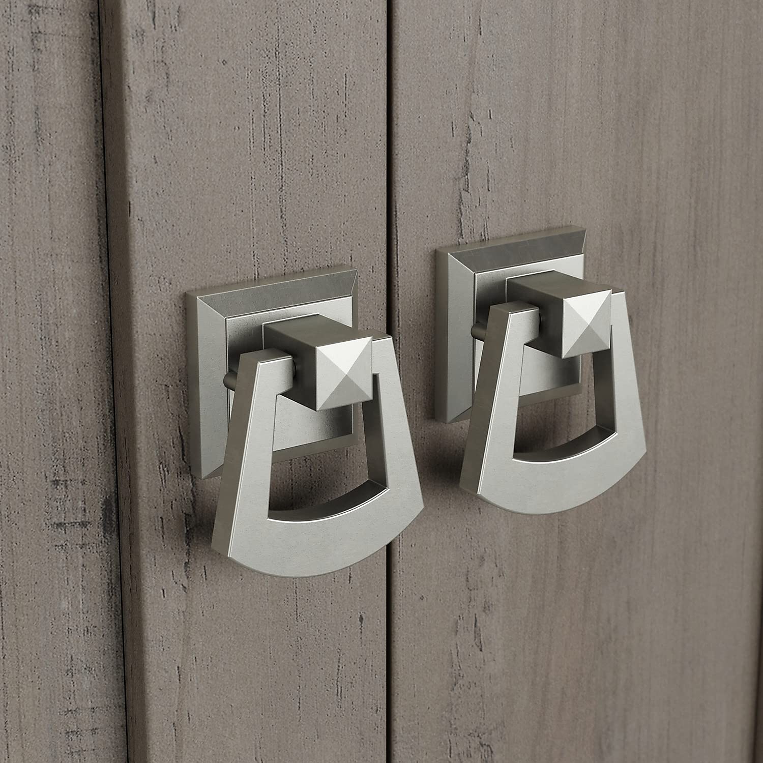 SAS332DG-03 Salinas 62.95-Inch Tall Storage Cabinet with 4 Shelves, Driftwood Gray