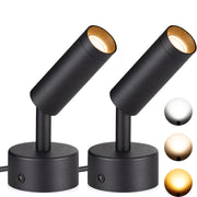2 Pack LED Spot Lights 3000K/4000K/5000K Adjustable Dimmable Floor Spotlight