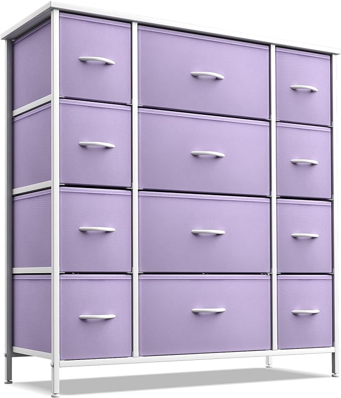 Kids Dresser with 12 Drawers - Chest Organizer Unit