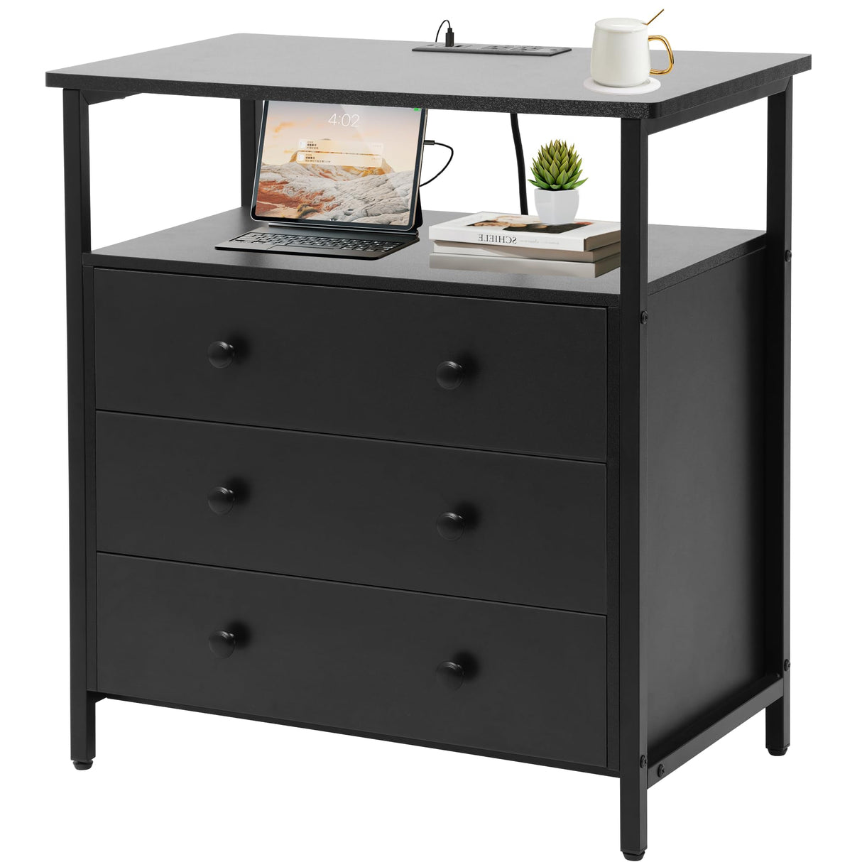 Night Stand, 27 Inch Wide Nightstand