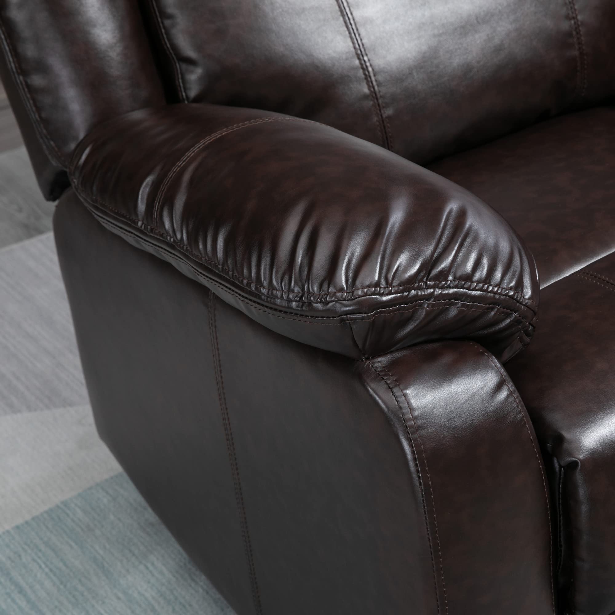 LoungePro Manual Recliner Chair – PU Leather with Footrest