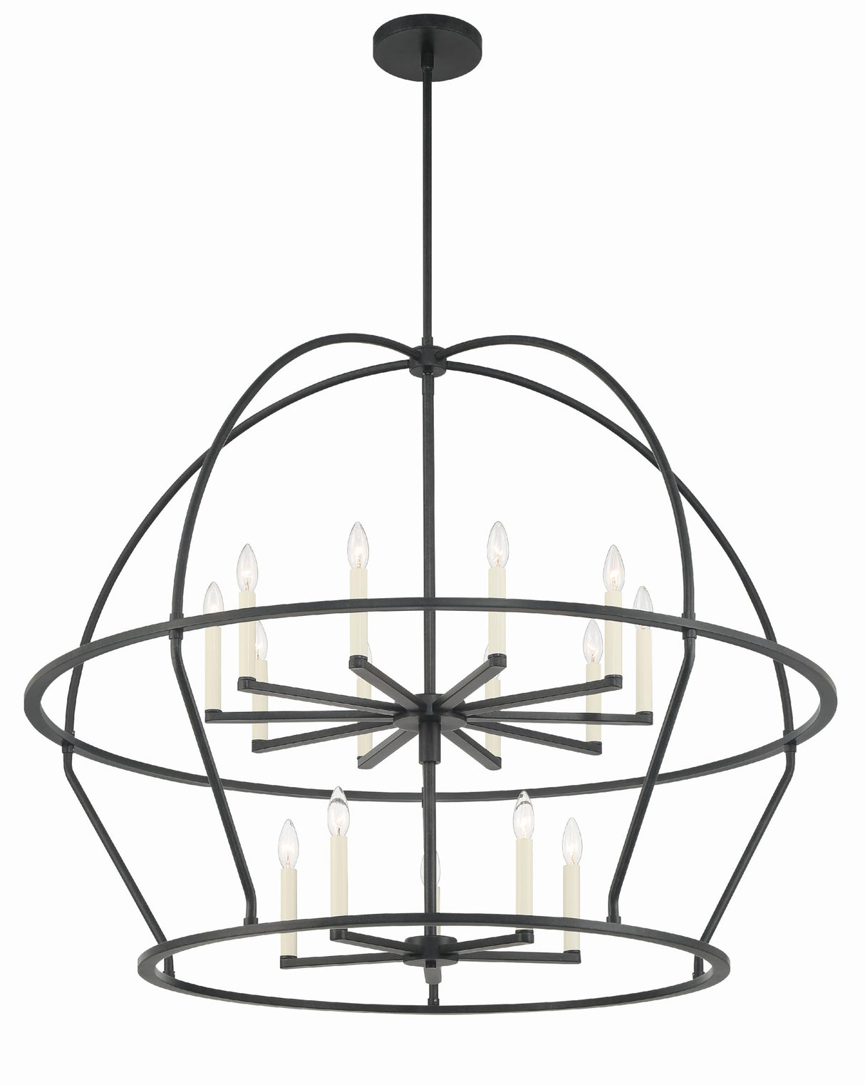 15 Light Black Chandelier