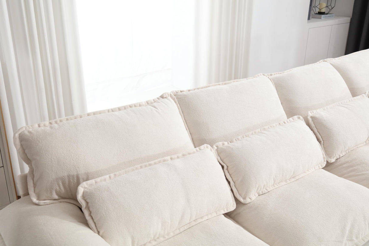 Sleeper Sofa&Couches with Thicked Cushion & Detackable Backrest Living Room