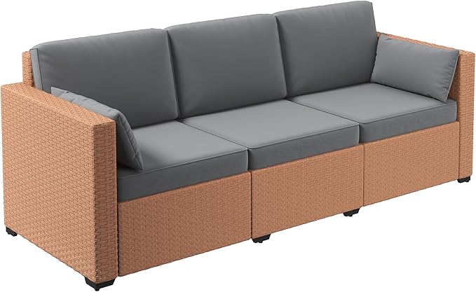 Couch PE Wicker Deep Seating Outdoor Sofa