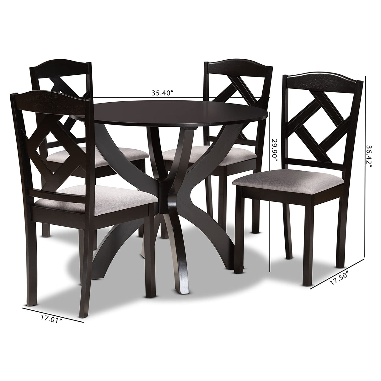 Dining Sets, Grey/Dark Brown