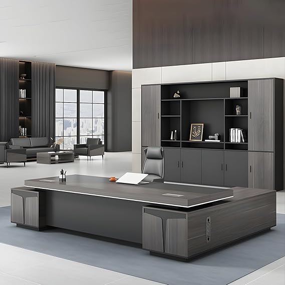 Executive L-Shaped Workstation – Modern Office Desk with Storage