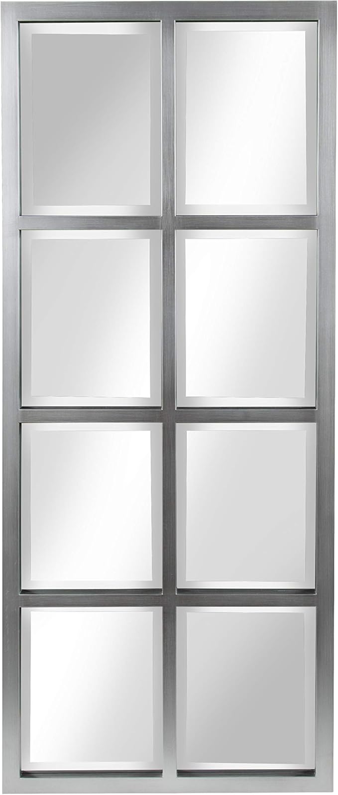 Windowpane Framed 8-Pane Wall Accent Mirror