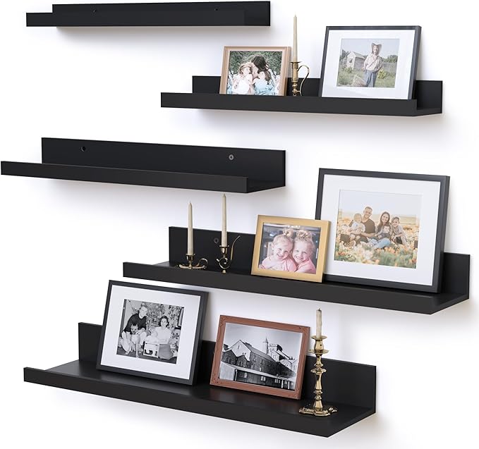 Floating Shelves for Wall Décor Storage, Wall Shelves Set of 5