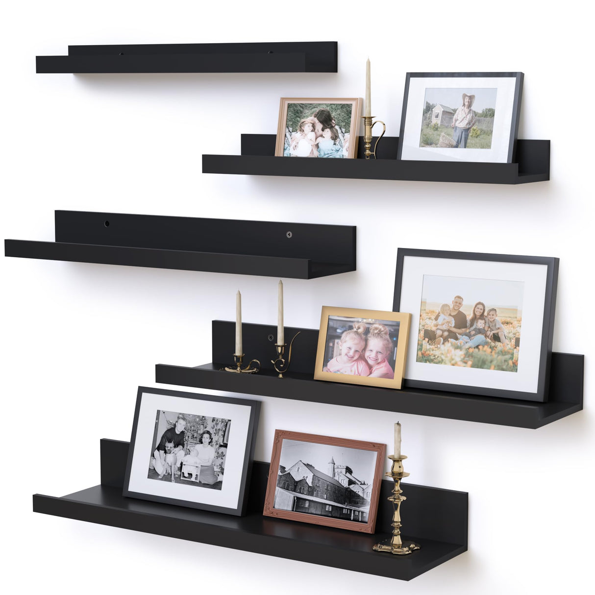 Floating Shelves for Wall Décor Storage, Wall Shelves Set of 5