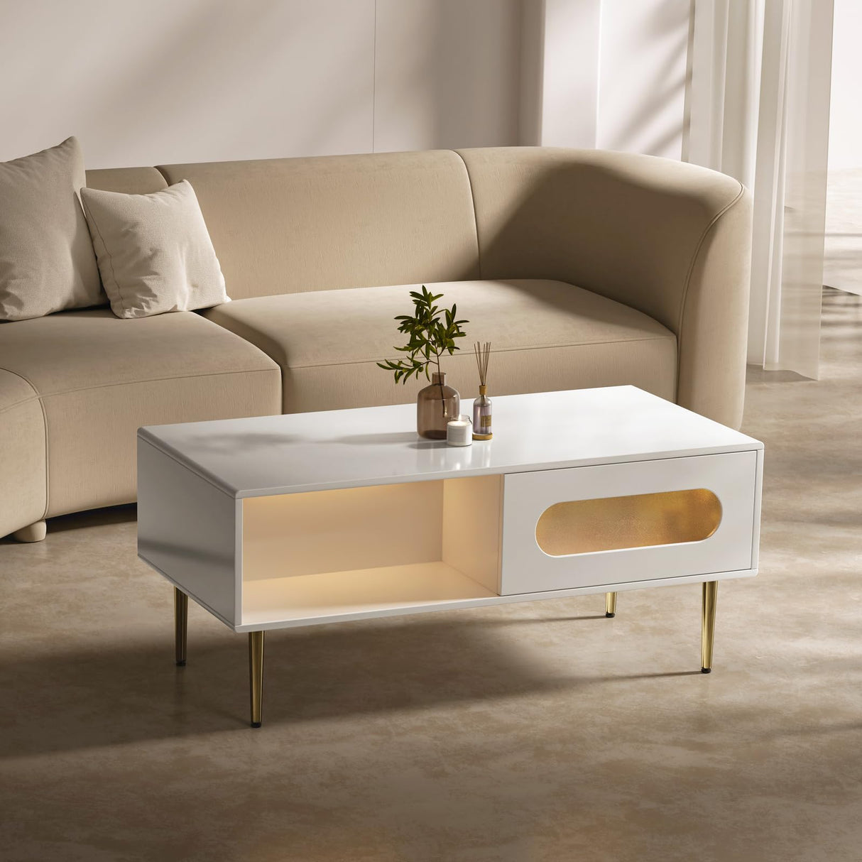 Modern Coffee Table for Living Room - LED Living Room Table