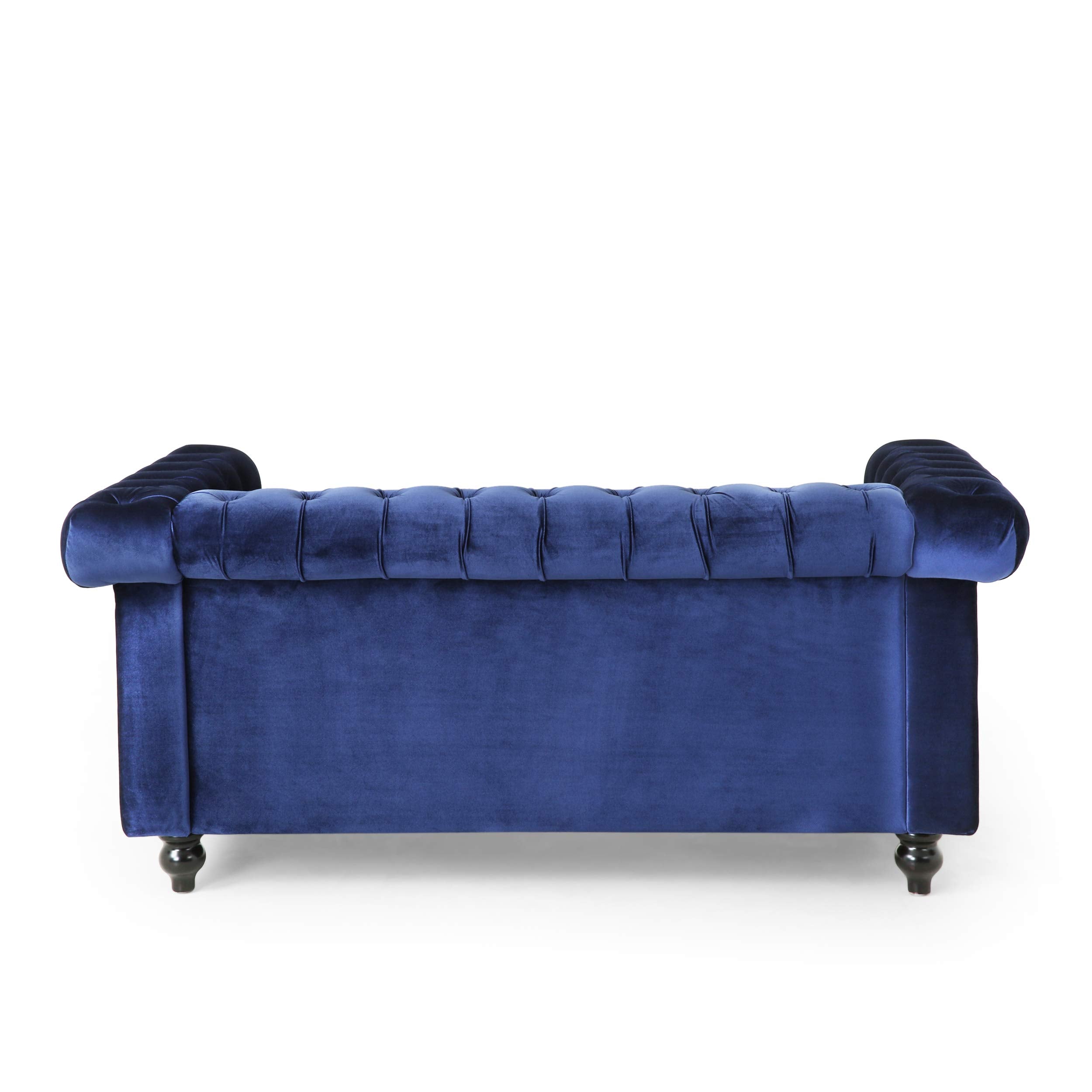 Christopher Knight Home Brinkhaven Love Seats, Midnight Blue + Dark Brown