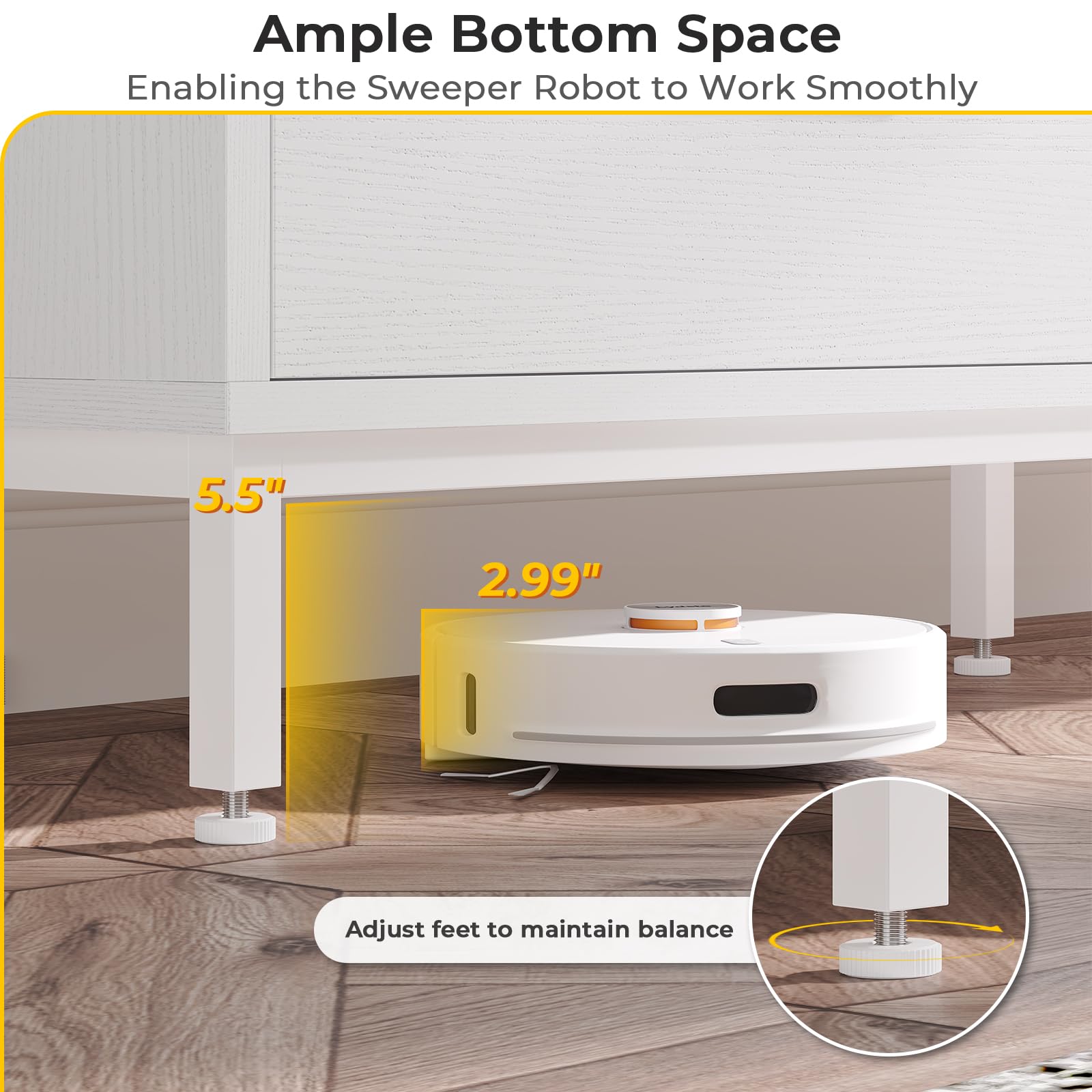 6 Drawers Double Dresser with Shelves, Large Wooden Storage Tower Organizer