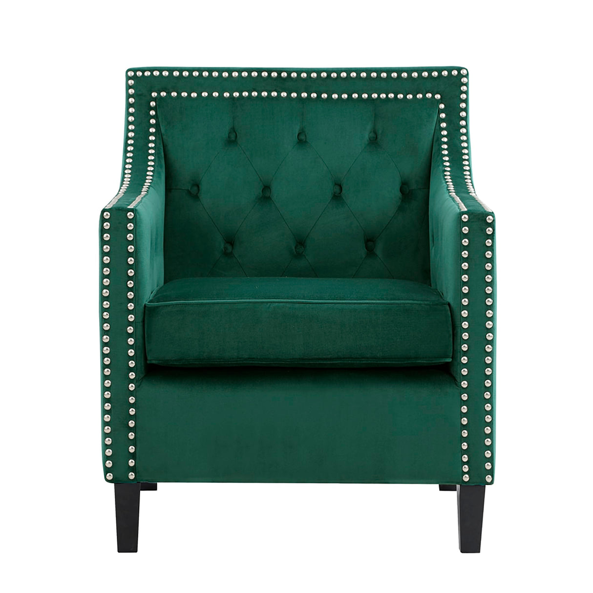 Portola Velvet Accent Chair, Green