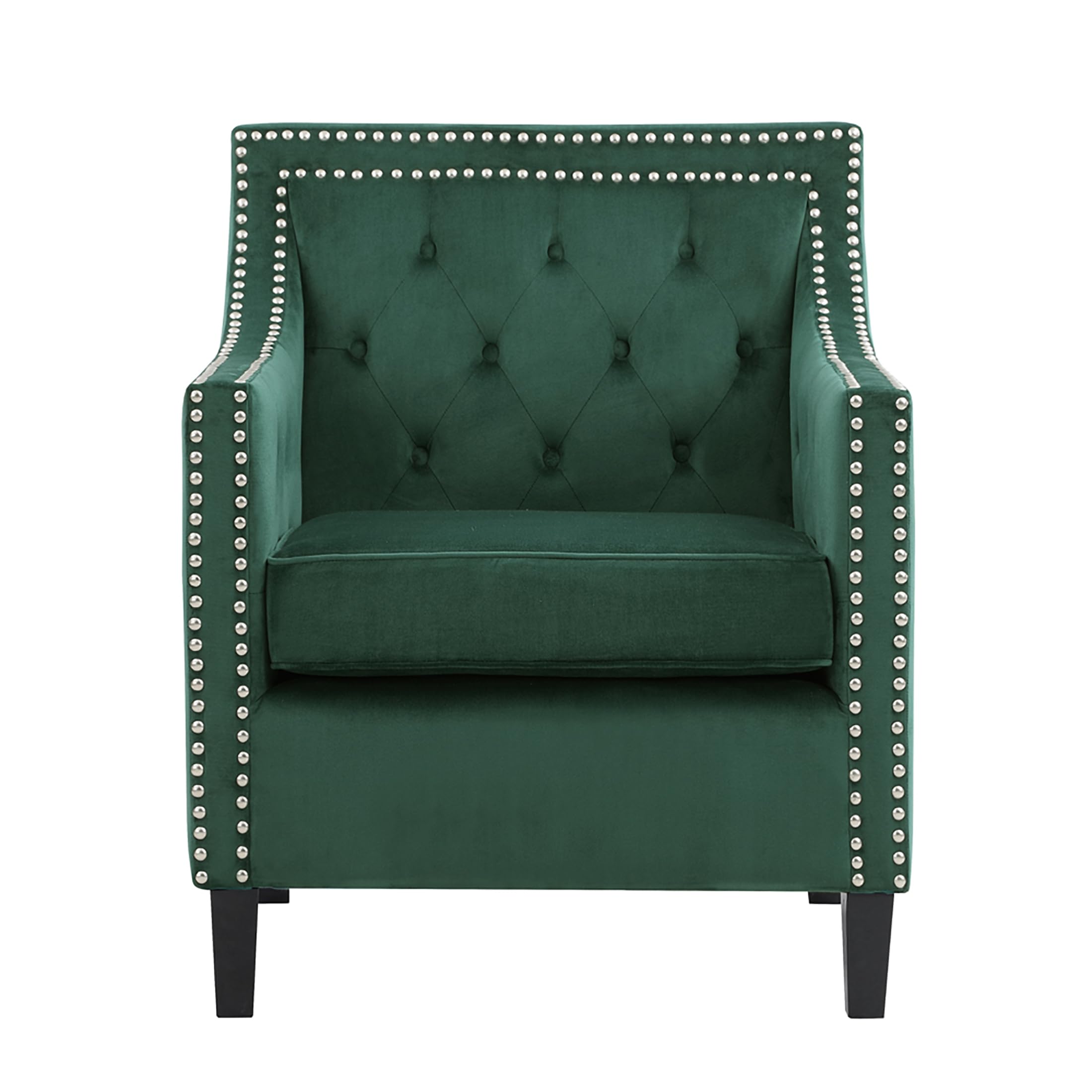 Portola Velvet Accent Chair, Green