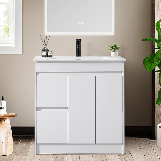 36'' Bathroom Vanity with Sink,Undermount Rock Plate Sink Combo Set