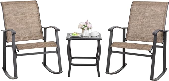Outdoor 3-Piece Rocking Bistro Set