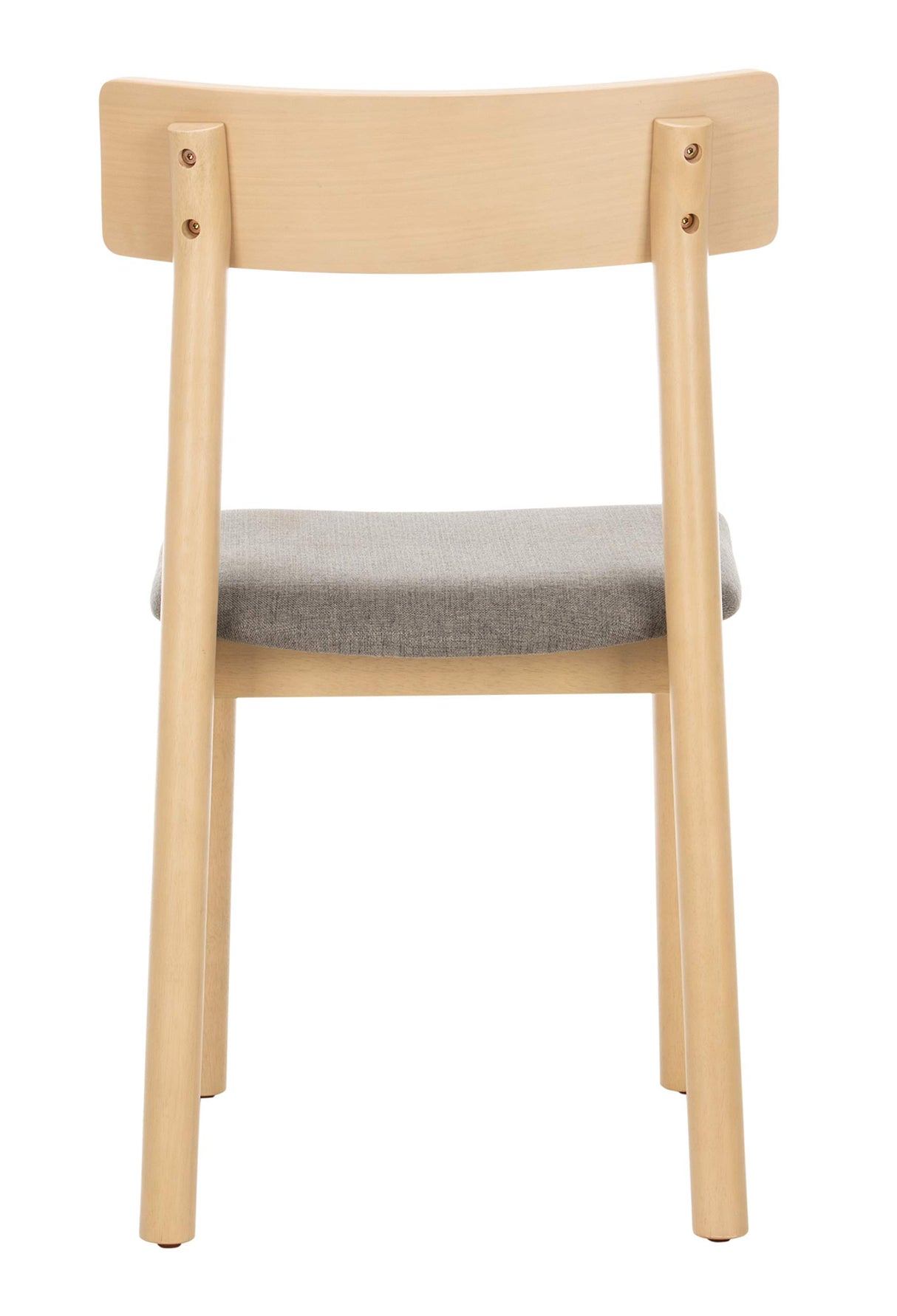 Home Lizette Retro White Oak and Grey Cushion Dining Chair, Set of 2