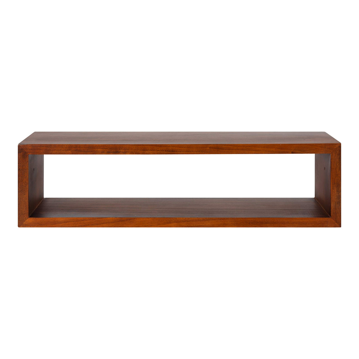 Holt Modern Floating Wood Wall Shelf, 30 x 8, Walnut Brown, Chic Rectangular