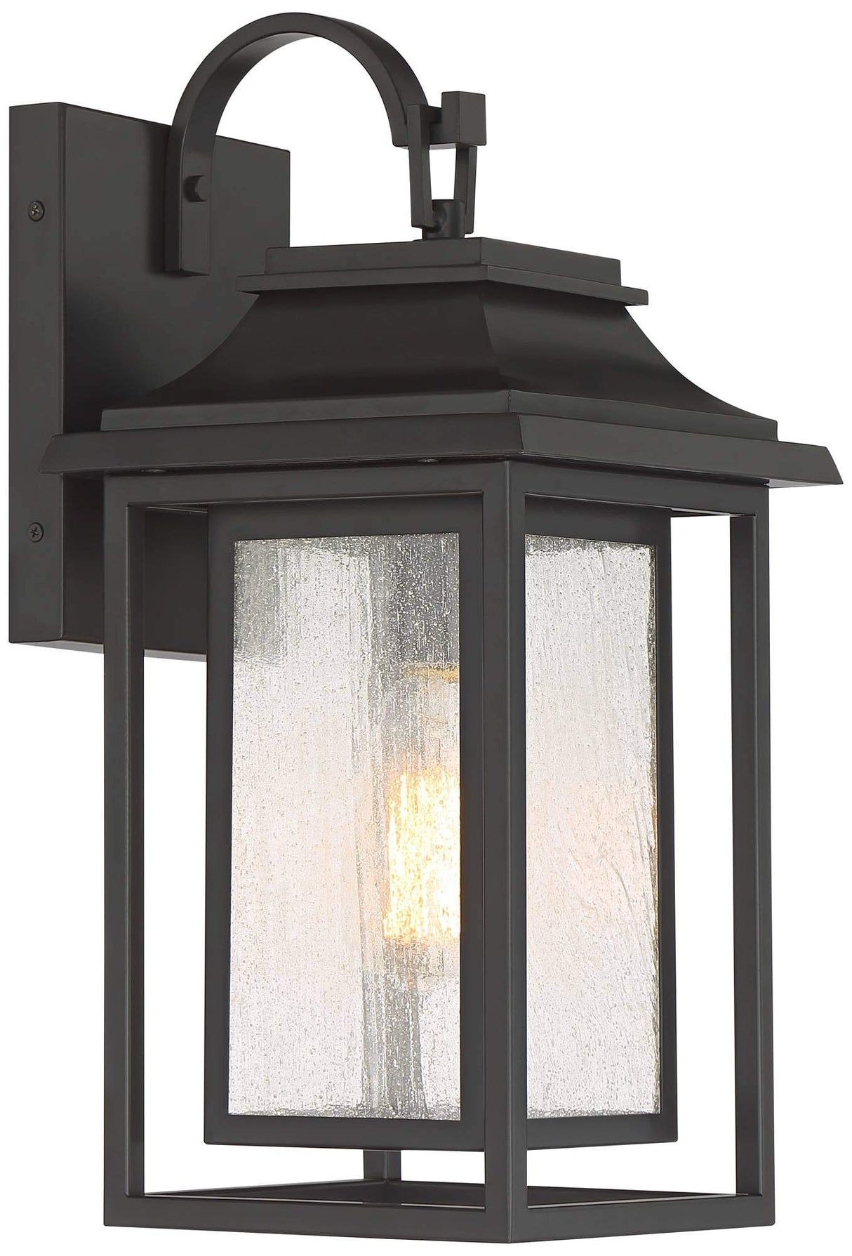 Cecile Modern Outdoor Wall Light Fixture Painted Bronze Aluminum Box Frame 17 3/4"