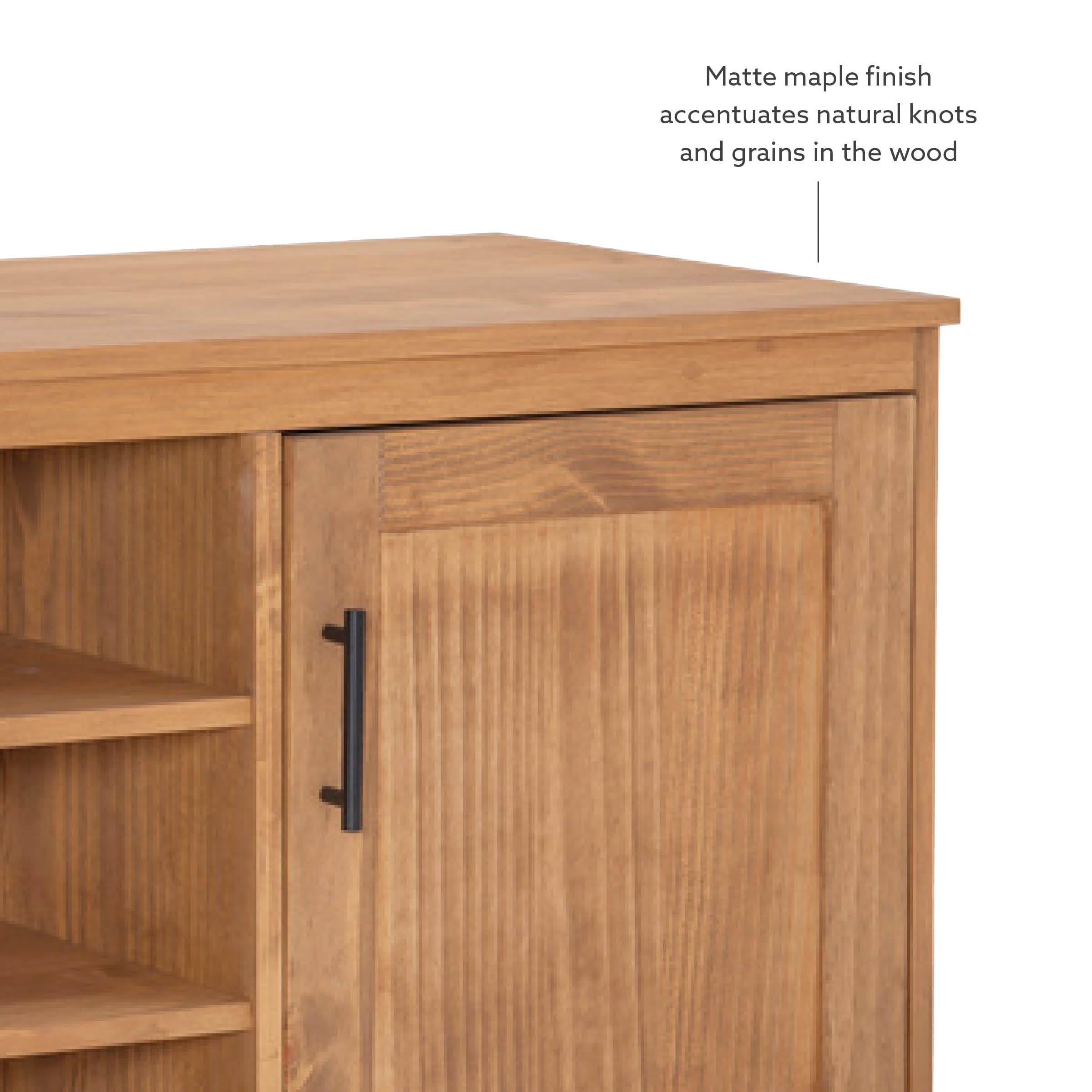 Natural Victor Solid Brazilian Pine Two Door TV Media Stand