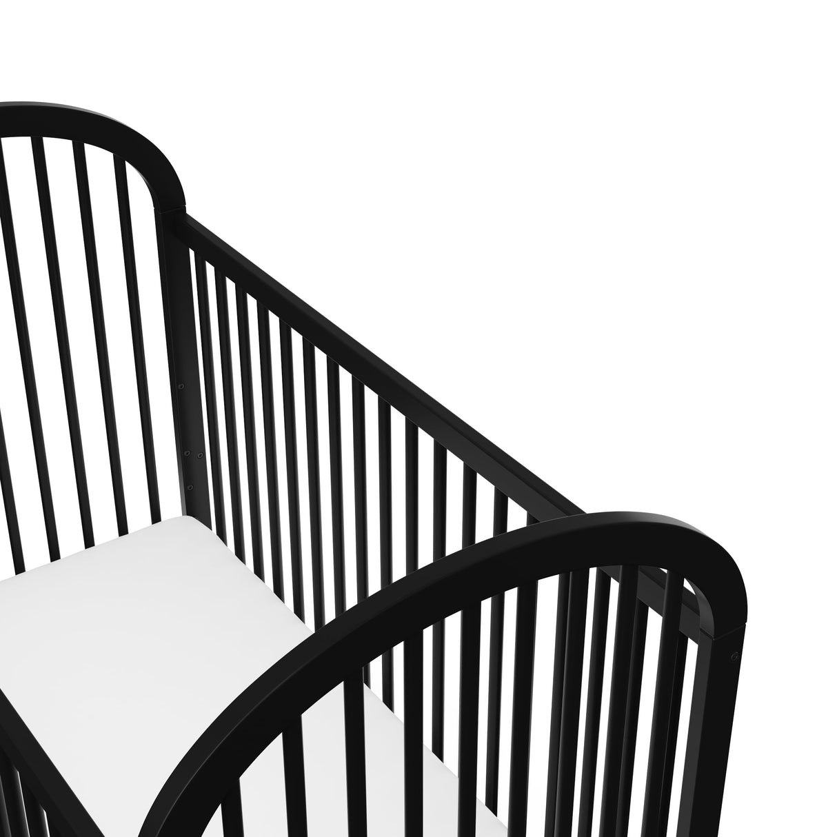 3-in-1 Convertible Crib (Black) – GREENGUARD Gold Certified, Converts to Daybed and Toddler Bed, Fits Standard Full-Size Crib Mattress, Adjustable Mattress Height, Easy-to-Match Style