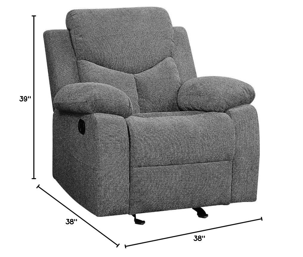 Acme Kalen Chenille Glide Recliner in Gray