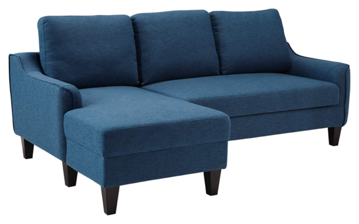 Jarreau Modern Sectional Sleeper Sofa Couch with Chaise Lounge, Blue