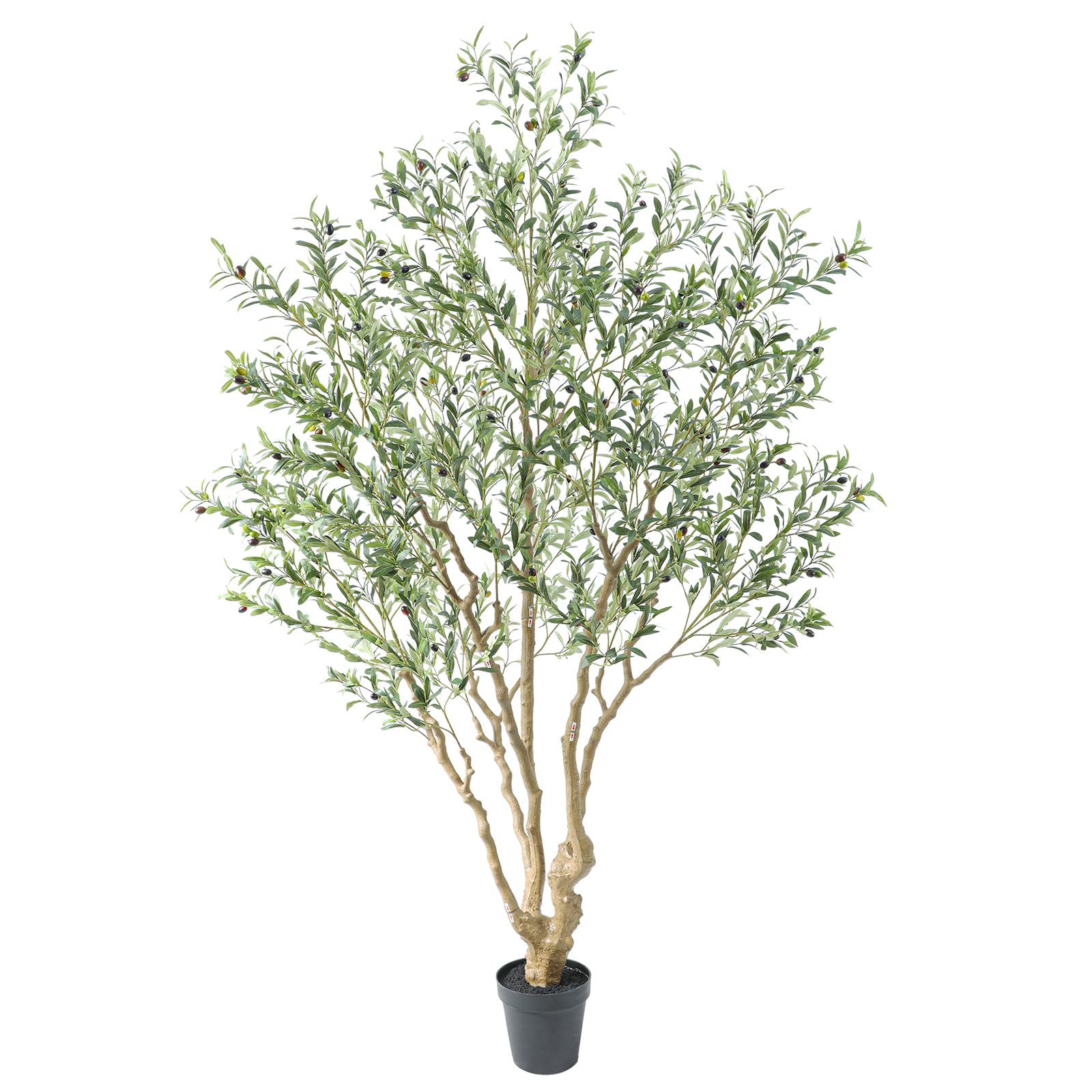 Majestic Artificial Olive Tree 8ft with Realistic Leaves and Olives – Full and Grand Design