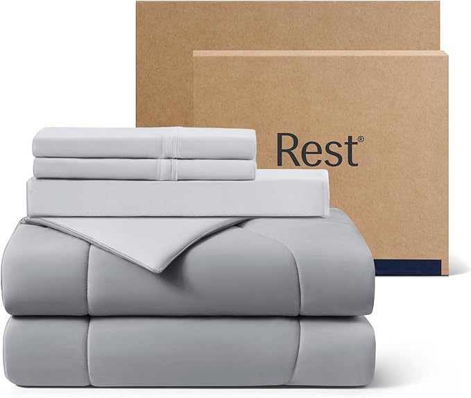 Evercool®+ Cooling Comforter Set, TwinXL, Arctic White, 4pcs with Cooling Blanket