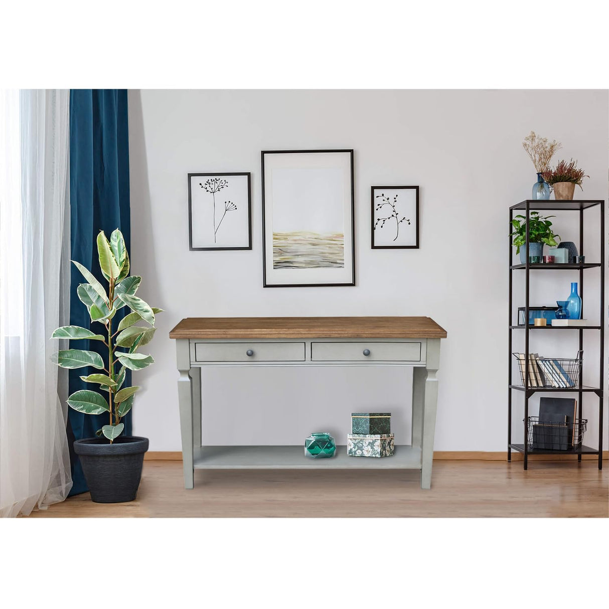 Vista Furniture Elegant Console/Sofa Table, Sturdy Modern Entryway or Living Room