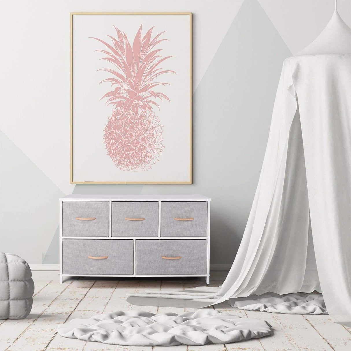 Dresser for Bedroom, Fabric Dresser with 5 Drawers