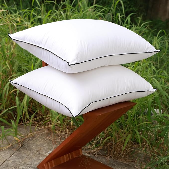 Hungarian Goose Down Pillows,750 Fill Power,460 Thread Count Cotton Blend Shell