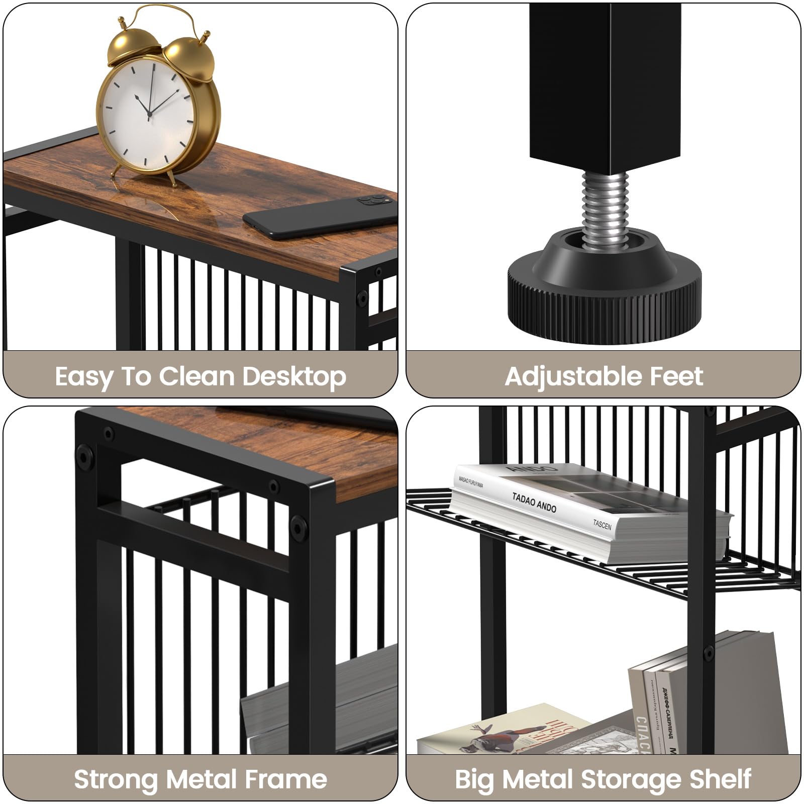 SlimFit 3-Tier Snack & Side Table with Magazine Rack