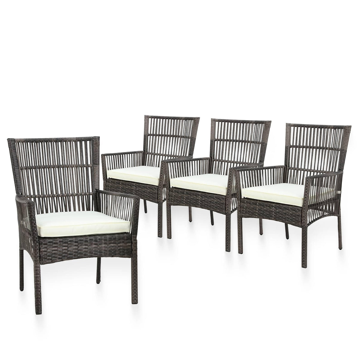 Patio Dining Chairs 4Pcs Breathable Outdoor Wicker Chairs Set