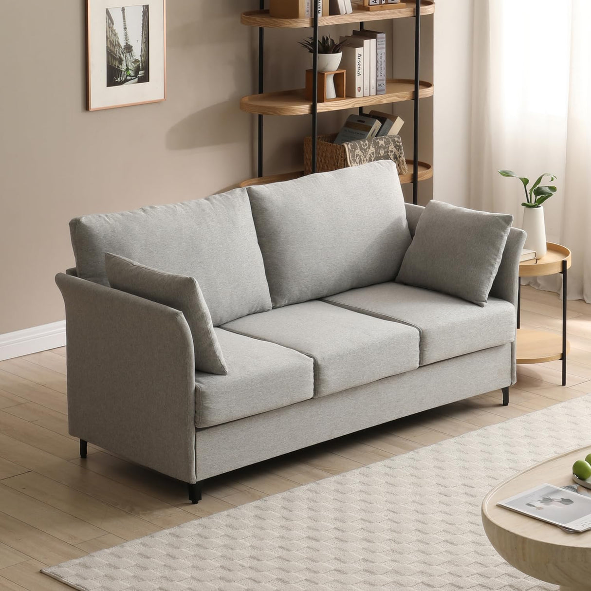 Mid Century Modern Sofa 3 Seat Couch Sofa 65.35"" W Deep Seat Couch for Living Room