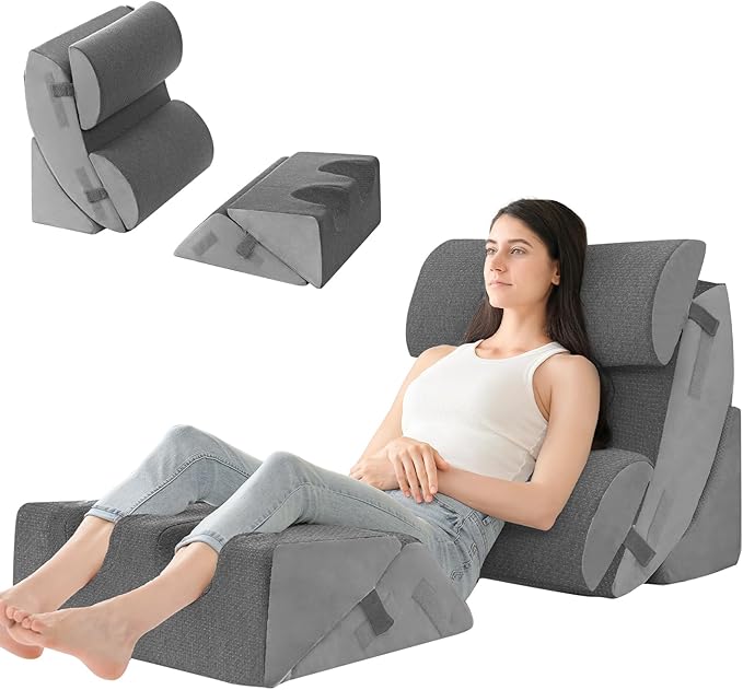 6PCS Orthopedic Bed Wedge Pillow for Sleeping, Adjustable Post Surgery