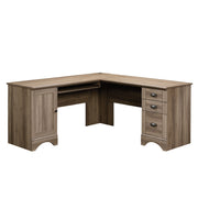 Harbor View Computer Desk, 66.14"D x 66.14"W x 30.28"H , Salt Oak finish