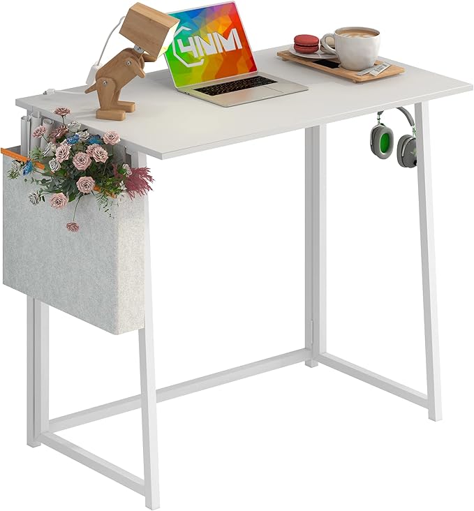 31.5" Folding Desk, Simple Assembly Computer Desk Study Writing Table for Small