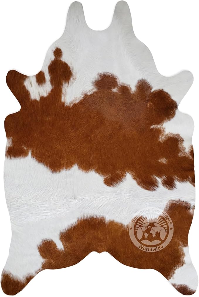 100% Genuine Mini Black and White Small Hair Cowhide Rug - Modern Style Animal Skin